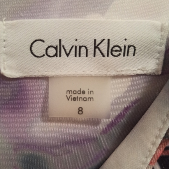 CALVIN KLEIN FLOWERS DRESS SIZE 8 - Picture 4 of 4